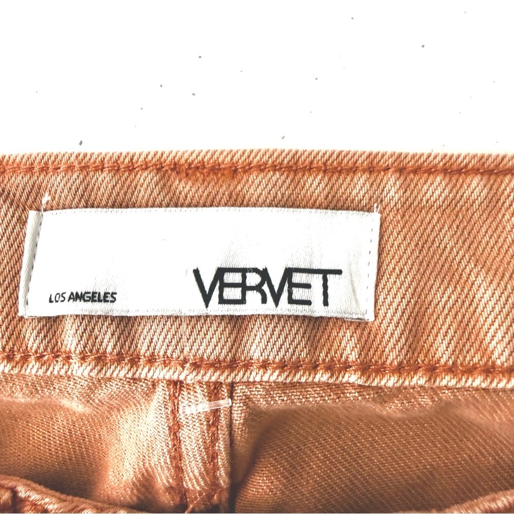 Vervet “Getting Jiggy” Vintage Distressed Cropped Flare Jeans With Destroyed Hem - Picture 11 of 14